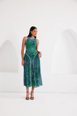 Midi Dress - Dream Safari- Green