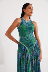 Midi Dress - Dream Safari- Green