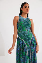 Midi Dress - Dream Safari- Green