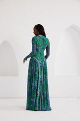 Maxi Dress - Dream Safari- Green