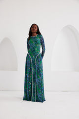Maxi Dress - Dream Safari- Green