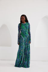 Maxi Dress - Dream Safari- Green