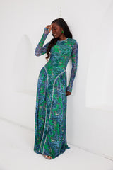 Maxi Dress - Dream Safari- Green