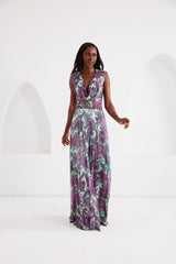 Two-Piece Palazzo Set – Afterlight Safari- Mint Green