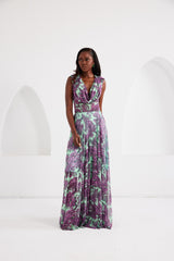 Two-Piece Palazzo Set – Afterlight Safari- Mint Green