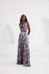 Two-Piece Palazzo Set – Afterlight Safari- Mint Green
