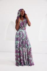 Two-Piece Palazzo Set – Afterlight Safari- Mint Green