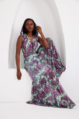 Two-Piece Palazzo Set – Afterlight Safari- Mint Green