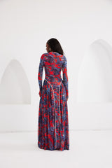 Maxi Dress - Dream Safari- Ruby Red