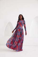 Maxi Dress - Dream Safari- Ruby Red