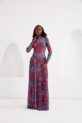Maxi Dress - Dream Safari- Ruby Red