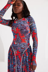 Maxi Dress - Dream Safari- Ruby Red