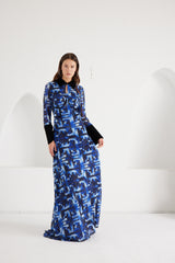 Maxi Dress - Signal Escape - Blue