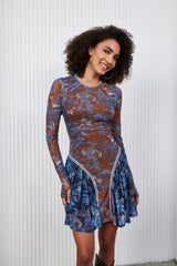 Mini Dress- Dream Safari - Brown