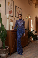 Two-Piece Set - Fractal Bloom - Blue