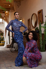 Two-Piece Set - Fractal Bloom - Blue