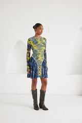 Mini Dress- Dream Safari - Yellow