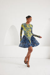 Mini Dress- Dream Safari - Yellow