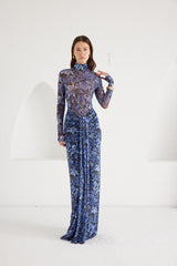 Two-Piece Set - Fractal Bloom - Blue