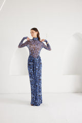 Two-Piece Set - Fractal Bloom - Blue
