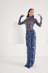 Two-Piece Set - Fractal Bloom - Blue