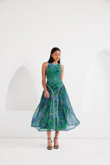 Midi Dress - Dream Safari- Green