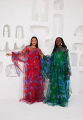 Maxi Kaftan Drop Waist - Lapis Escape Green