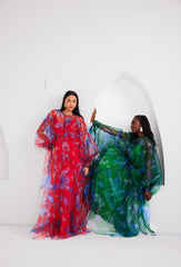 Maxi Kaftan Drop Waist - Lapis Escape Green