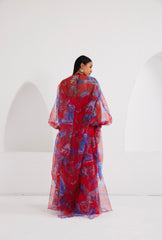 Maxi Kaftan Empire Waist - Lapis Escape Red
