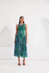 Midi Dress - Dream Safari- Green