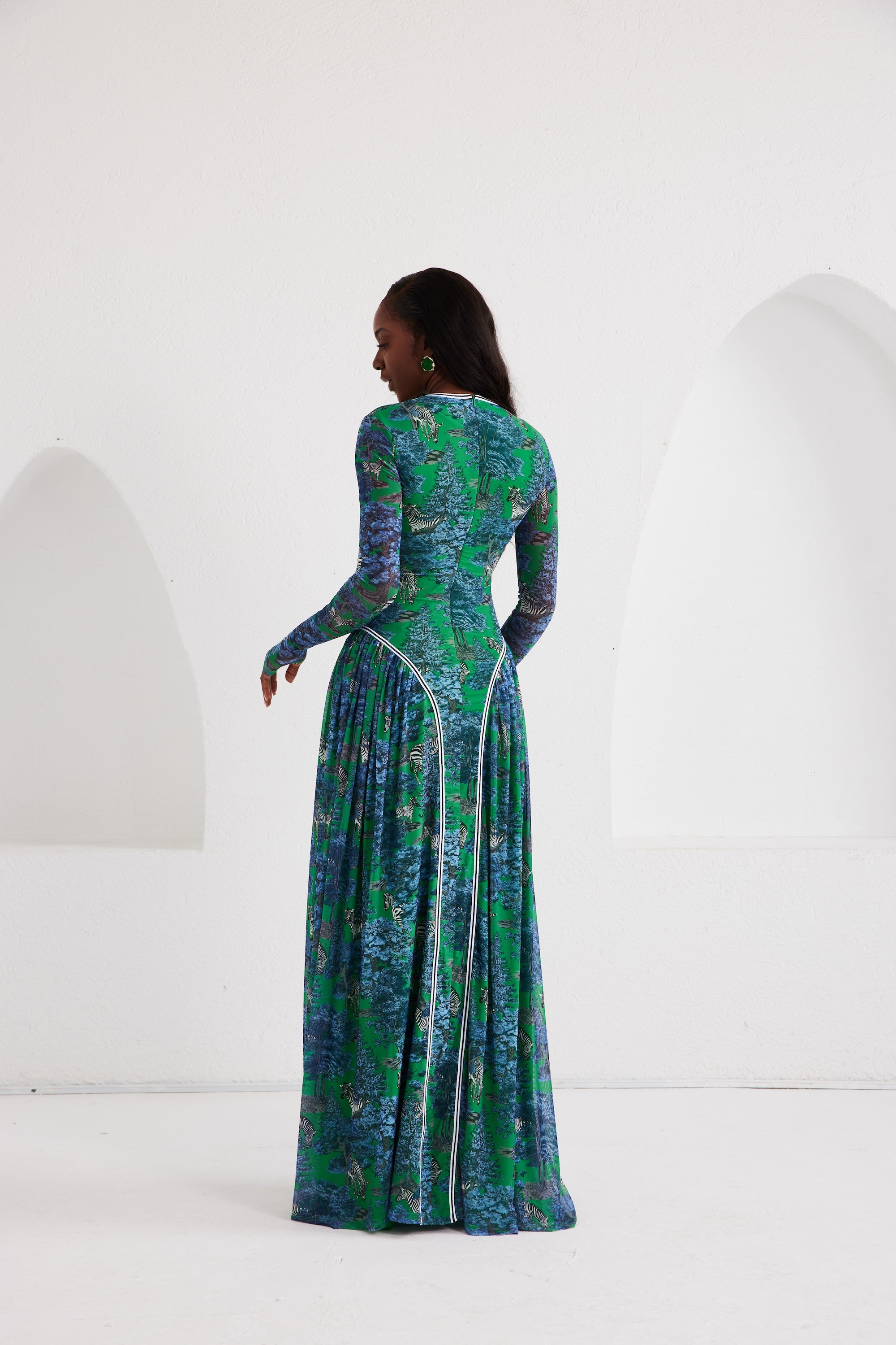 Maxi Dress - Dream Safari- Green