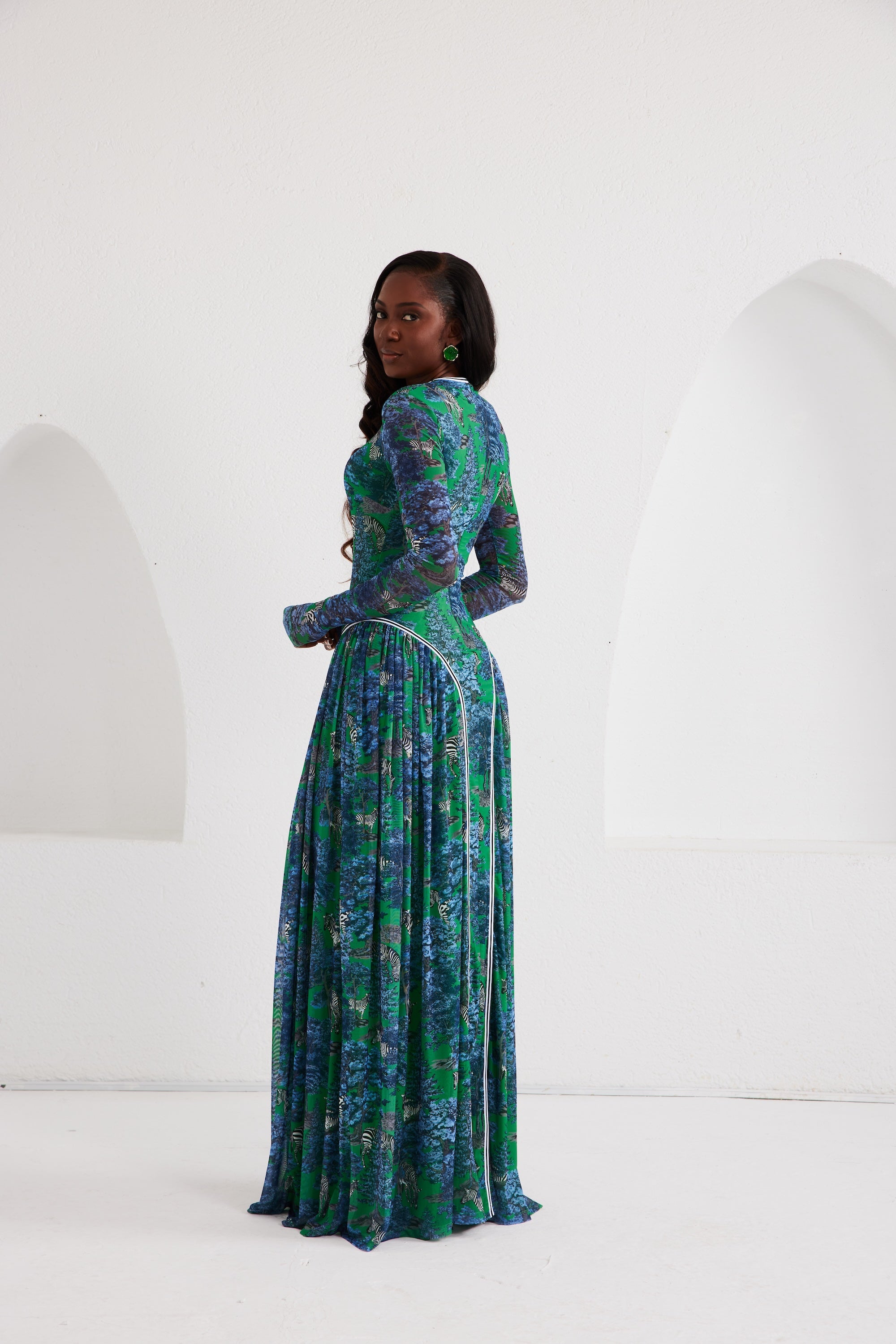 Maxi Dress - Dream Safari- Green