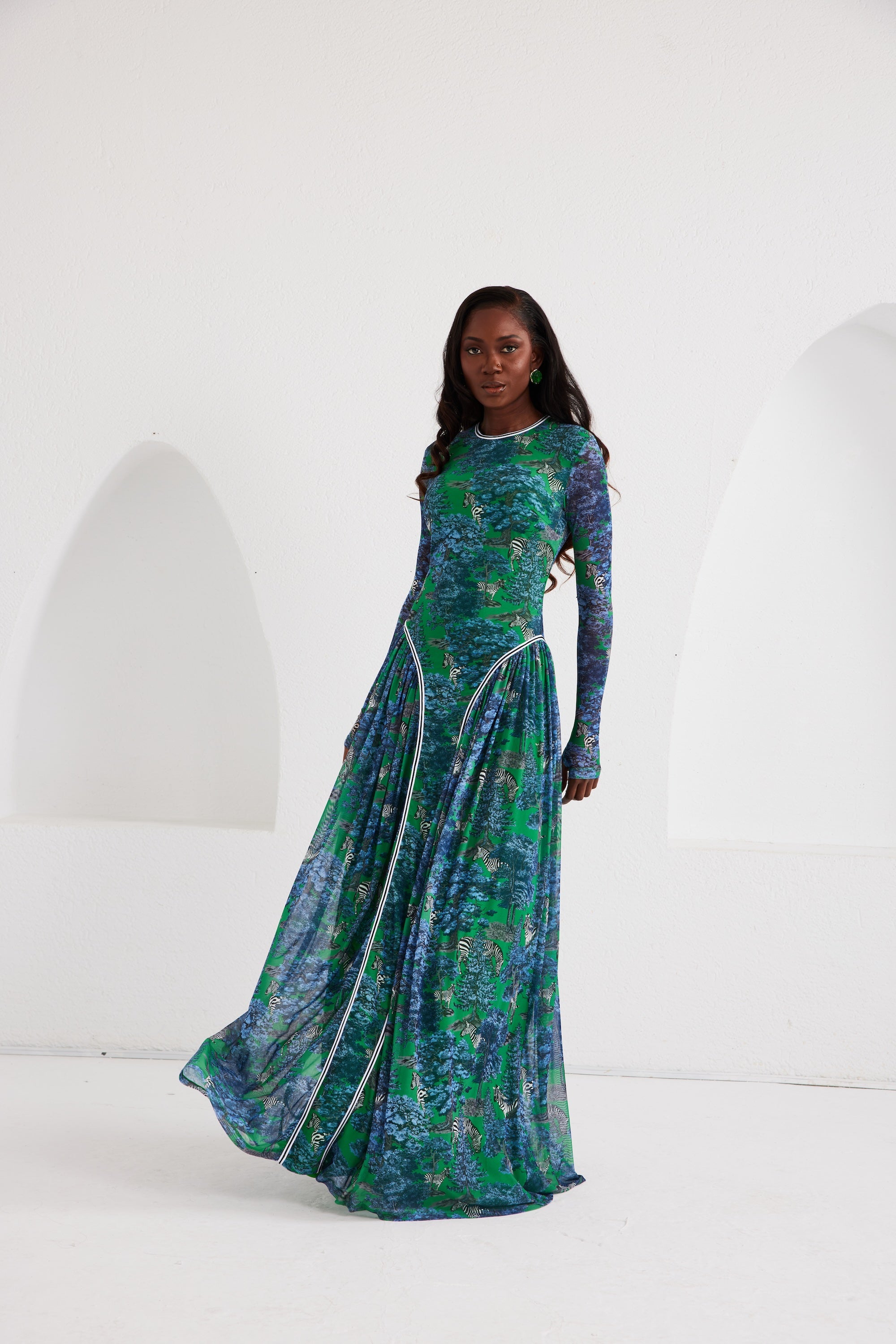 Maxi Dress - Dream Safari- Green