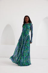 Maxi Dress - Dream Safari- Green