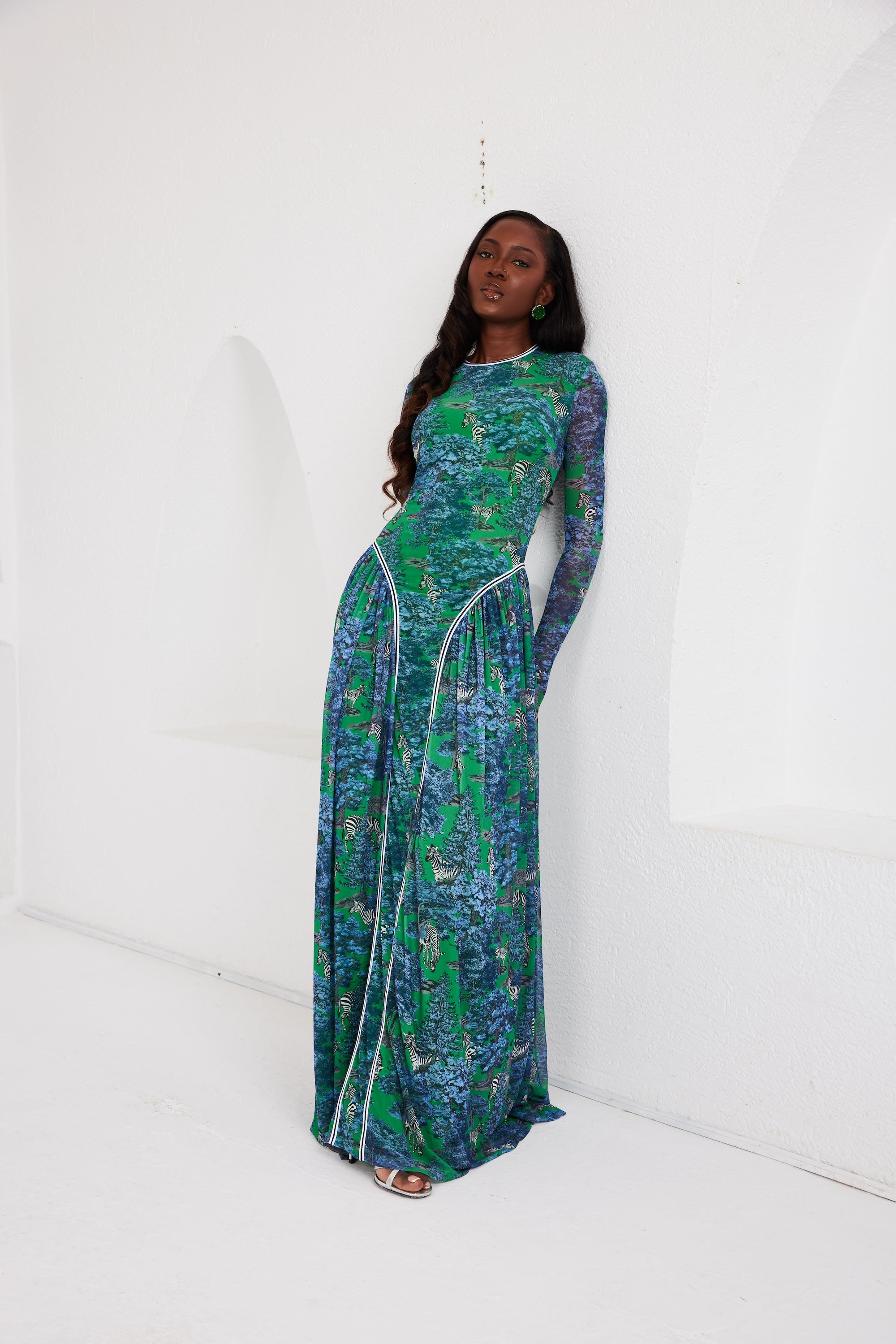 Maxi Dress - Dream Safari- Green