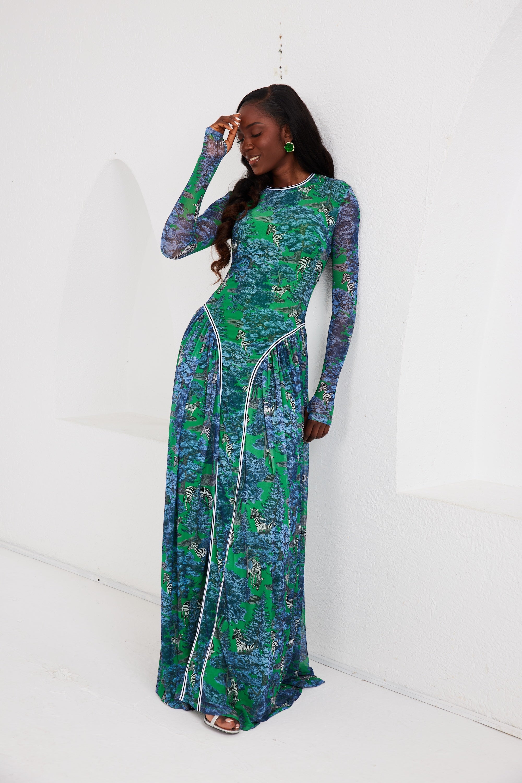 Maxi Dress - Dream Safari- Green