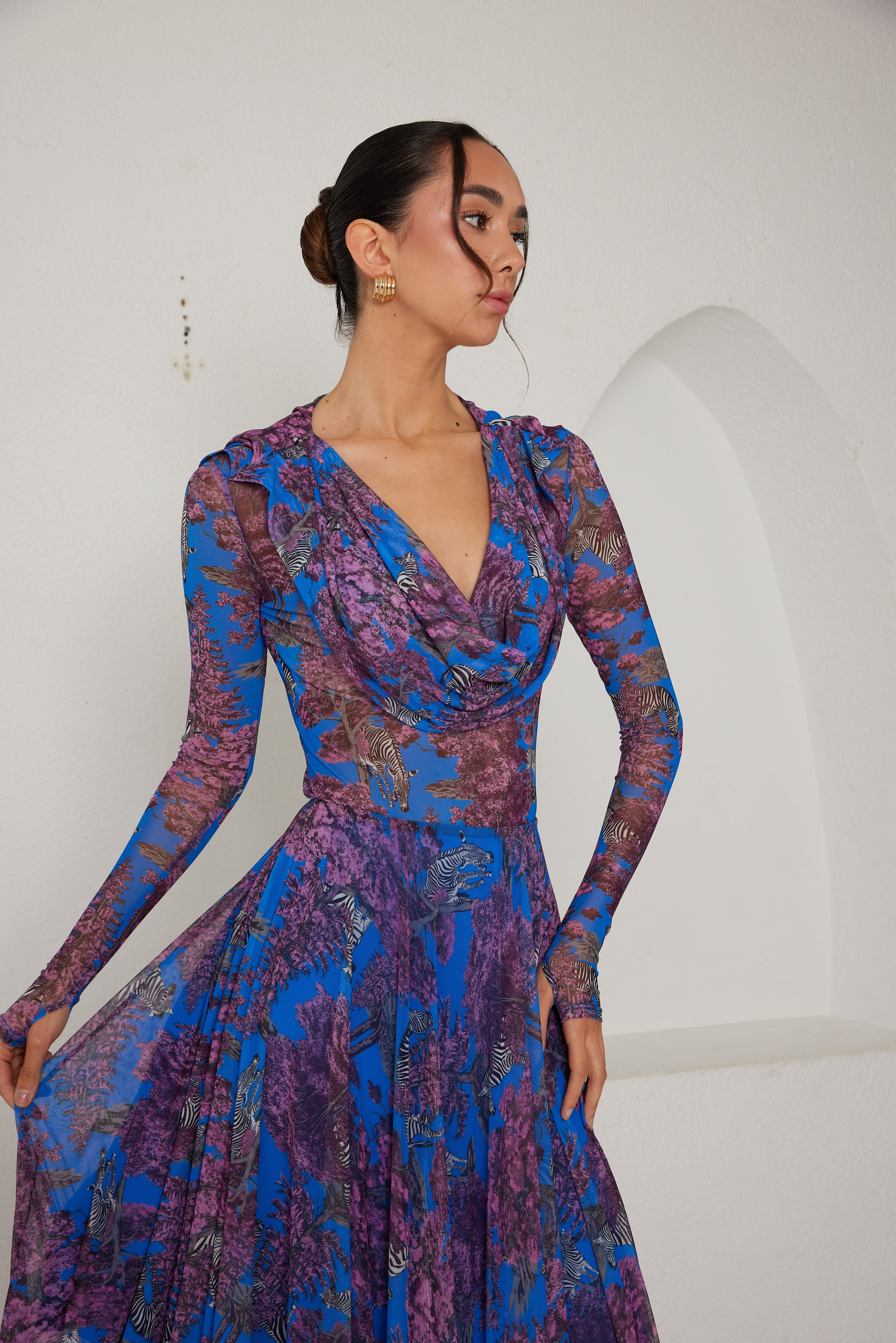 Two-Piece Skirt Set – Afterlight Safari- Indigo