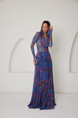 Two-Piece Skirt Set – Afterlight Safari- Indigo
