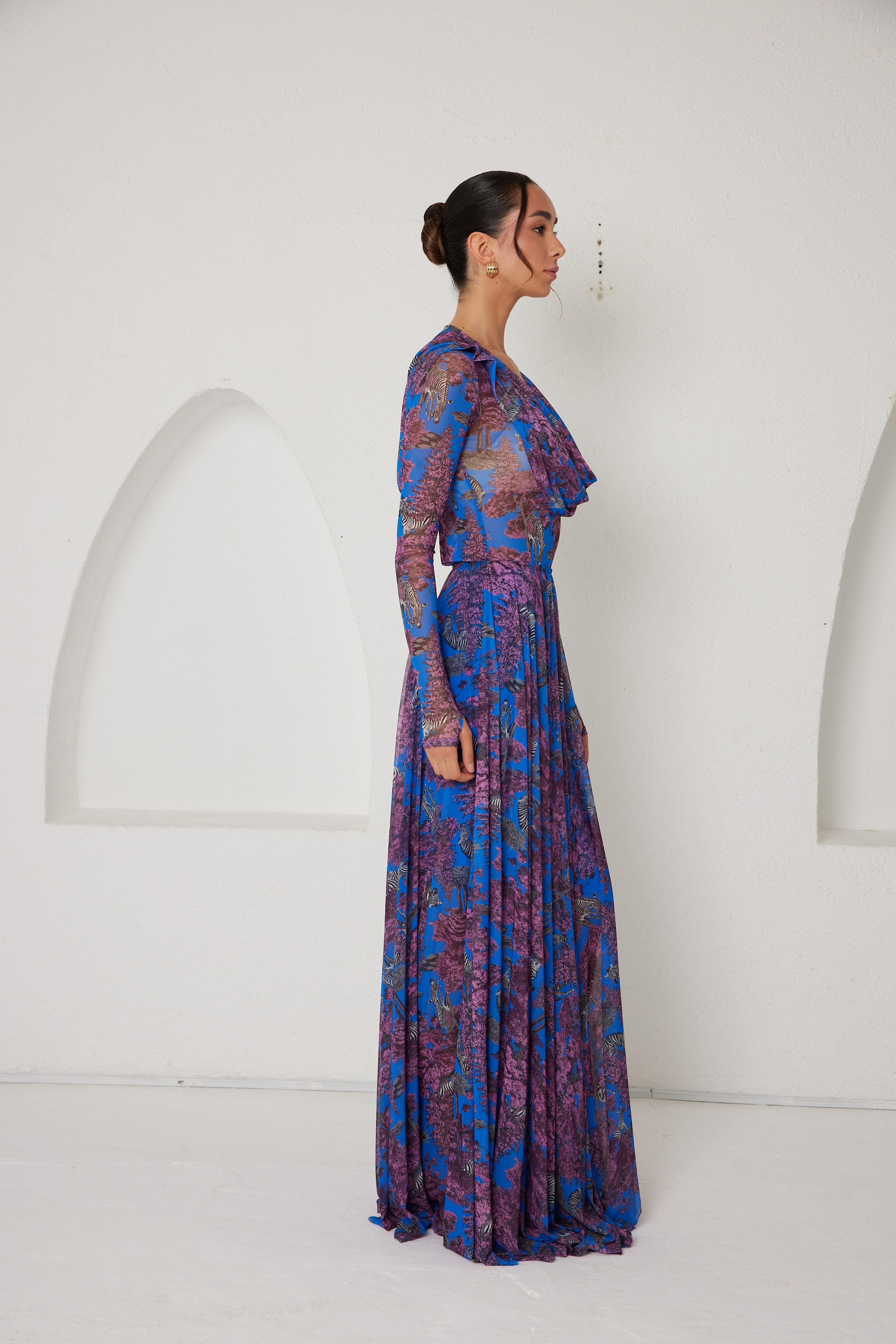 Two-Piece Skirt Set – Afterlight Safari- Indigo