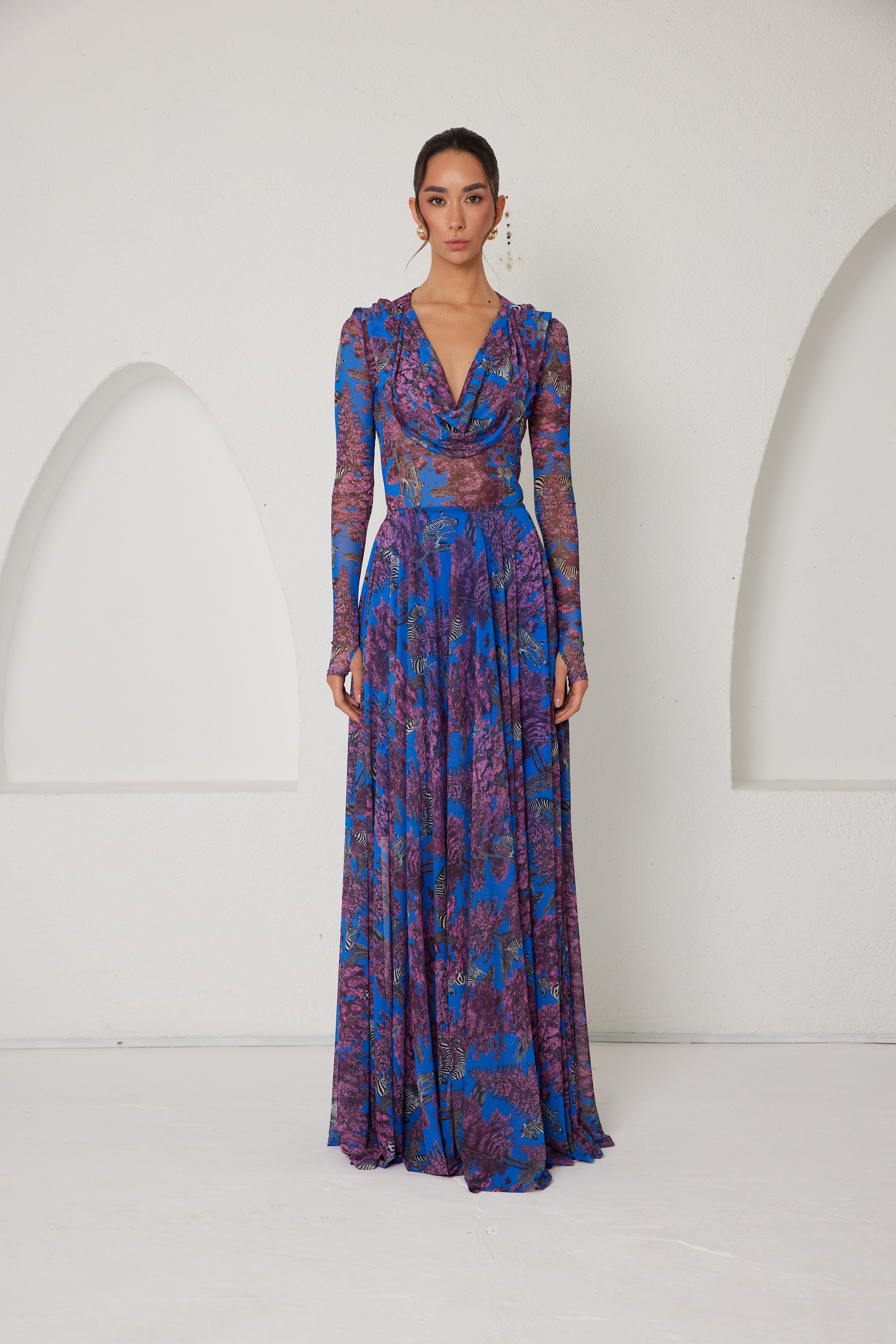 Two-Piece Skirt Set – Afterlight Safari- Indigo