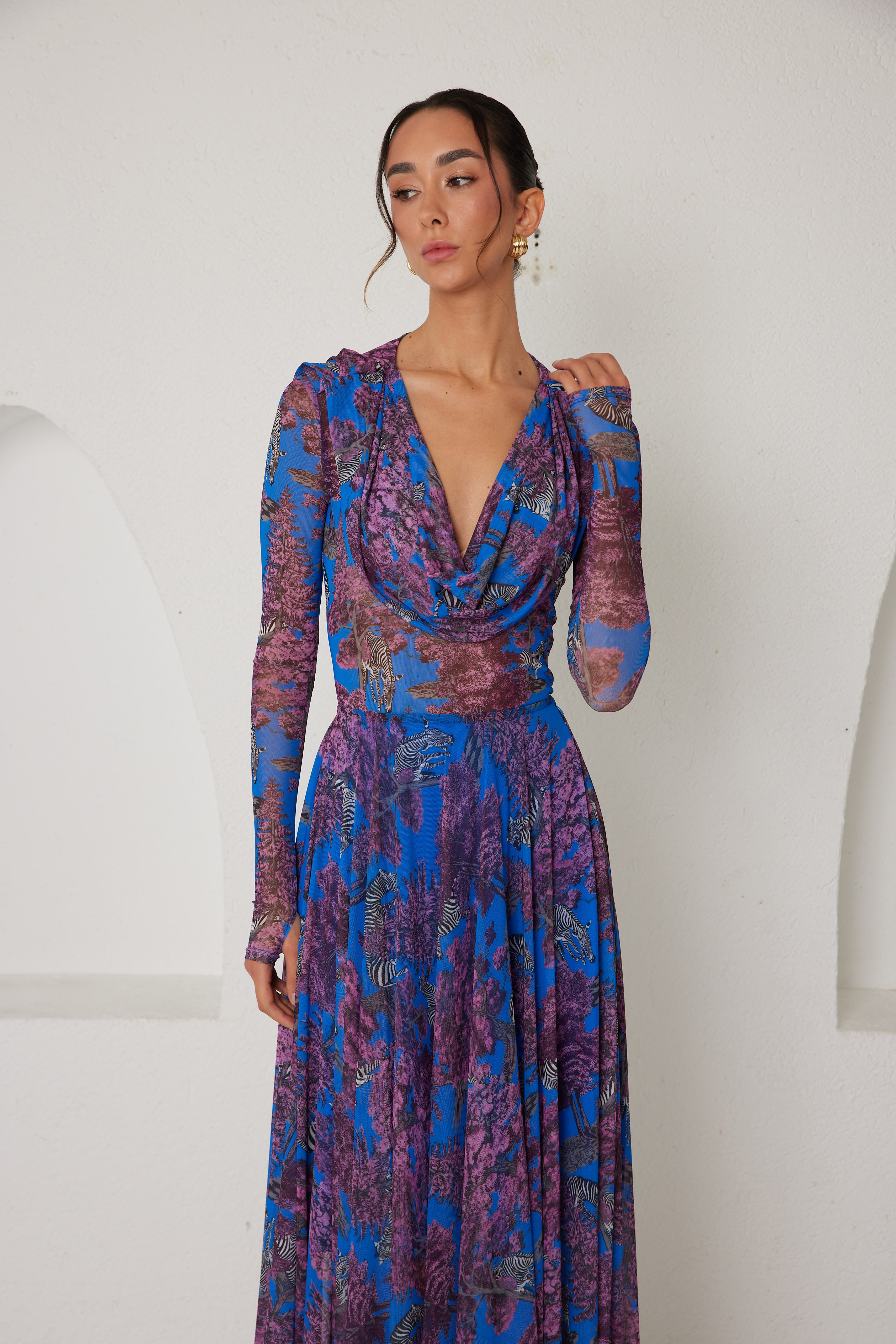 Two-Piece Skirt Set – Afterlight Safari- Indigo