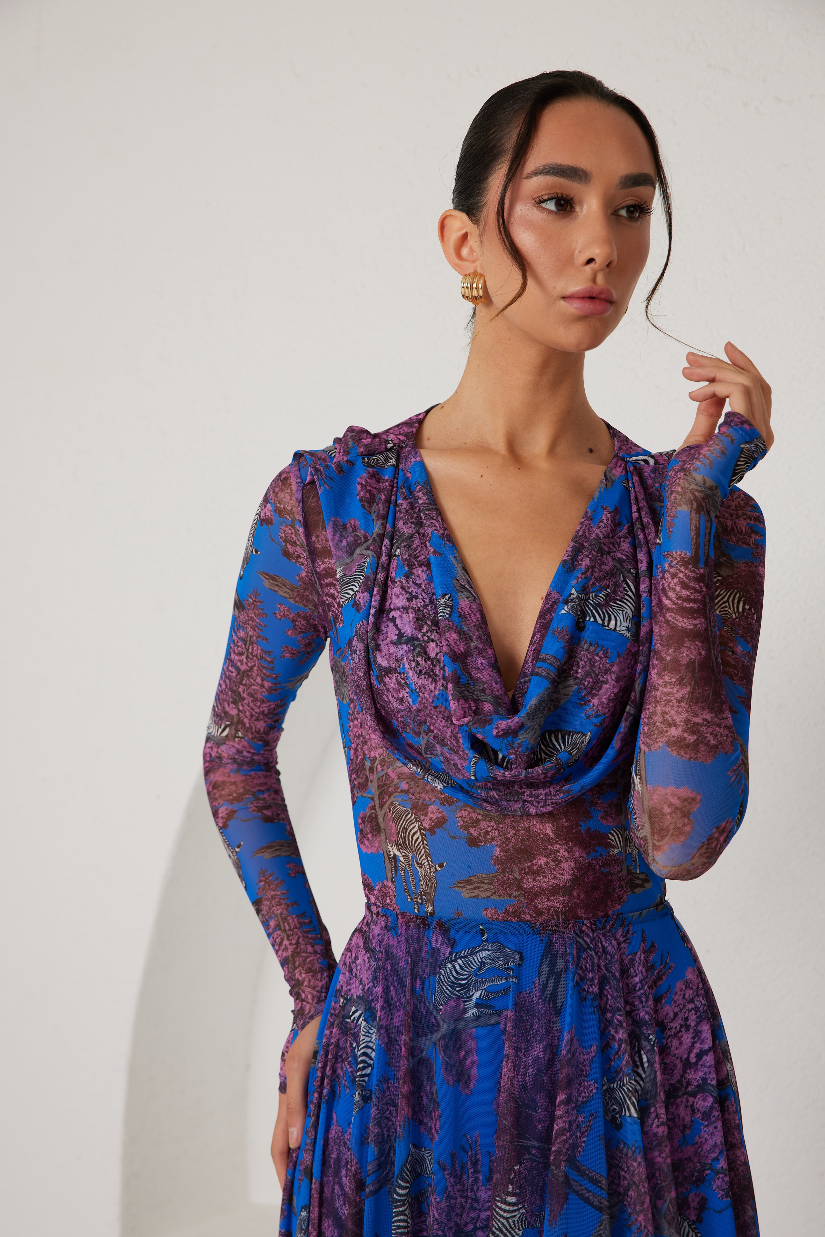 Two-Piece Skirt Set – Afterlight Safari- Indigo