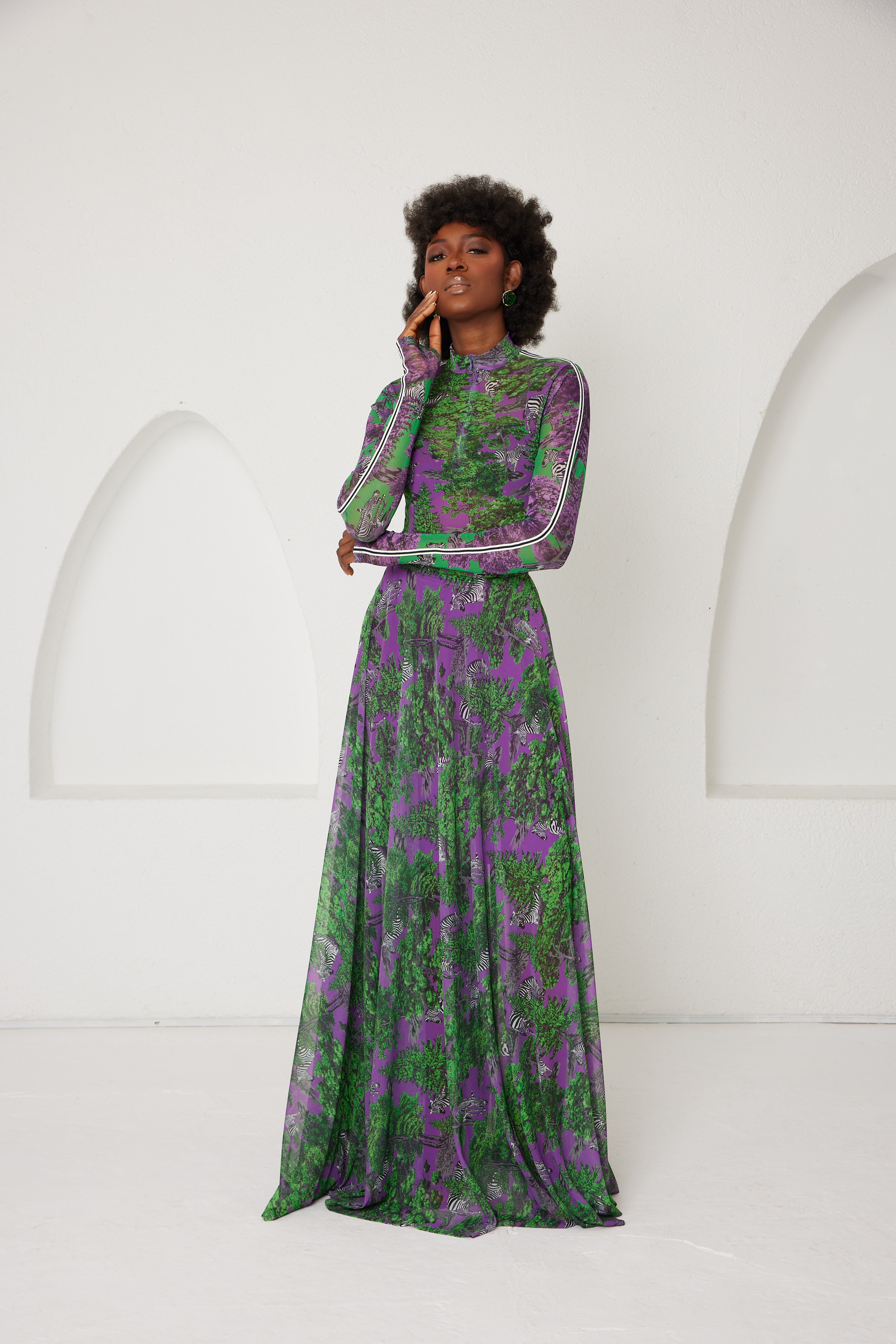 Two-Piece Skirt Set – Sportline Dream Safari- Purple