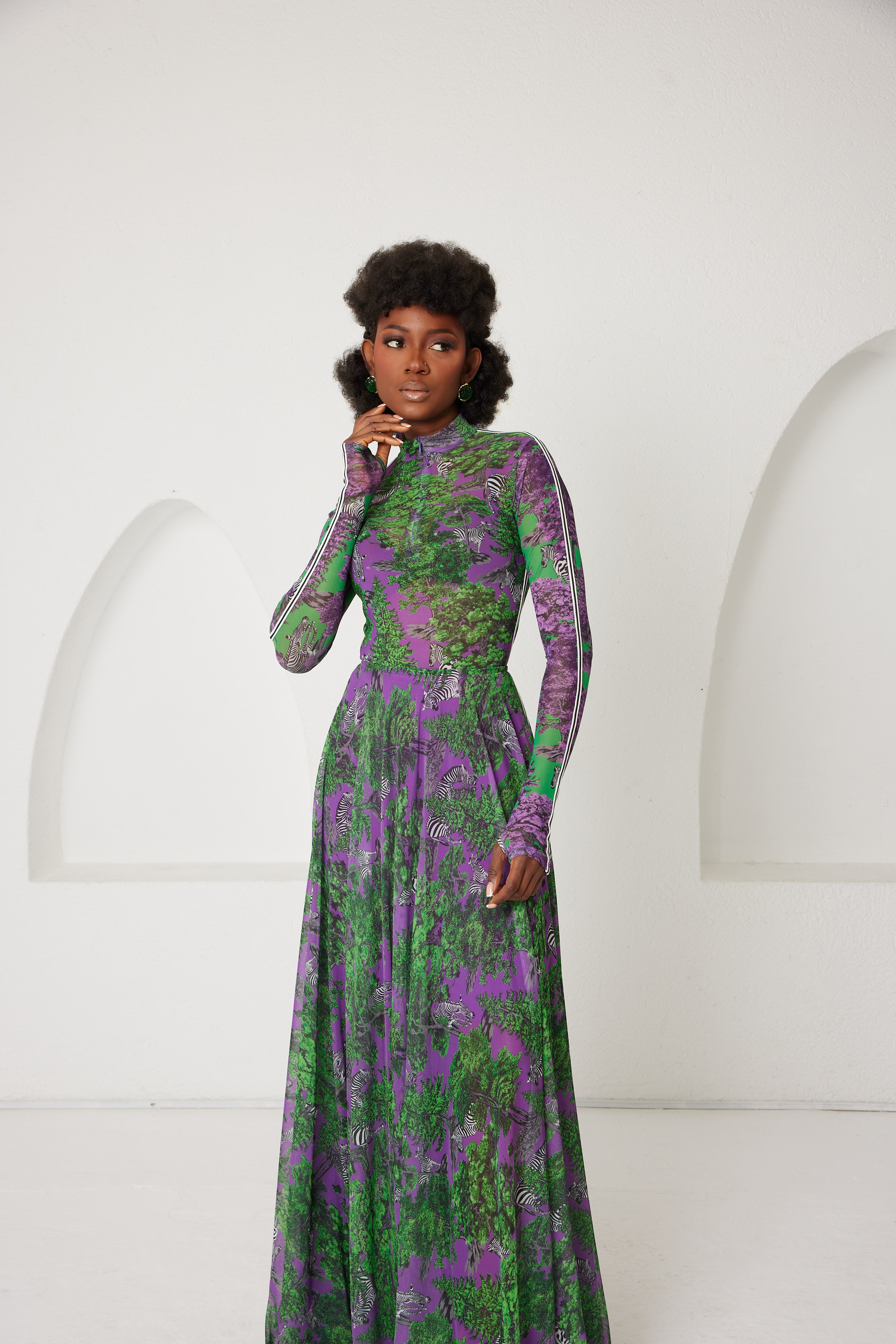 Two-Piece Skirt Set – Sportline Dream Safari- Purple
