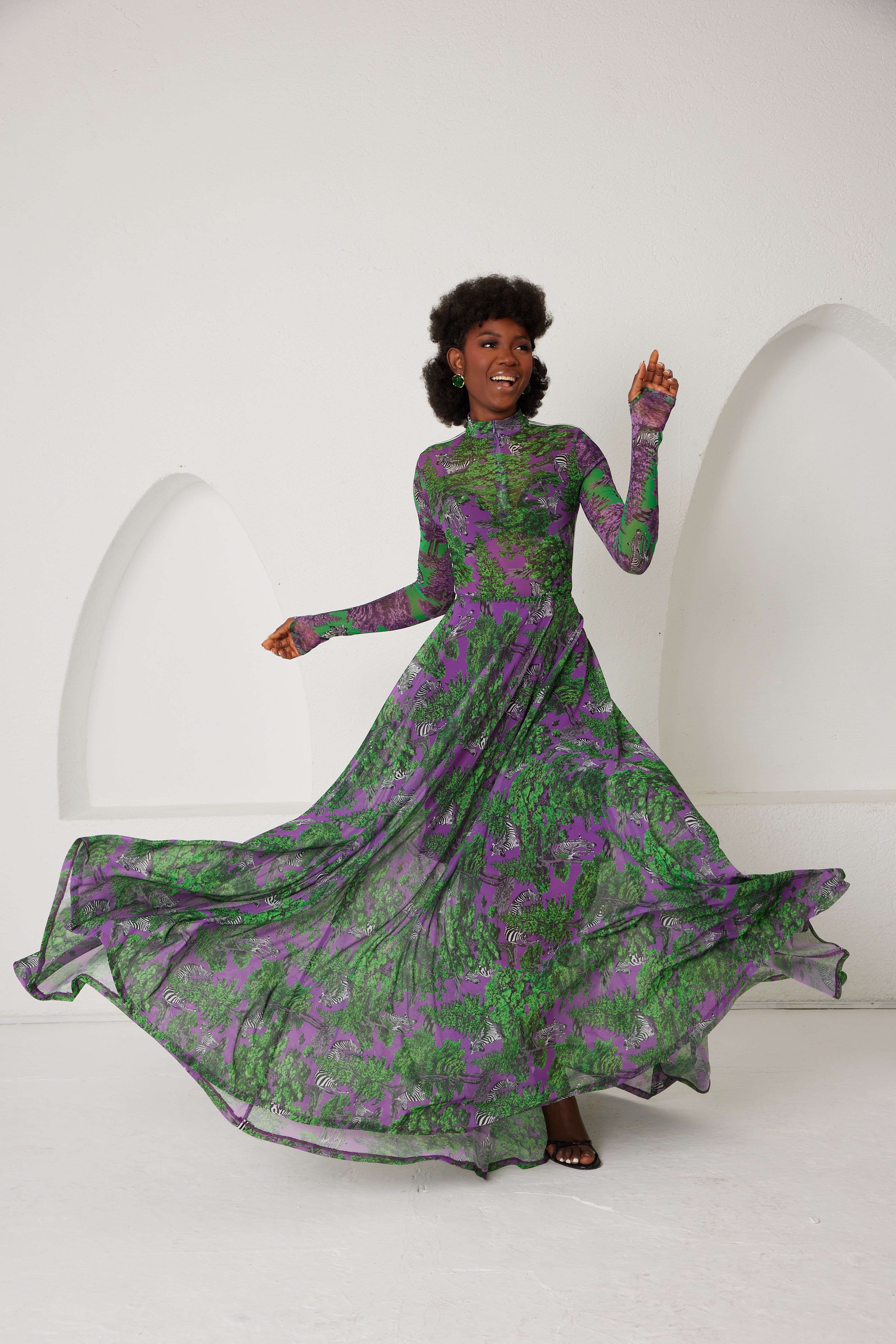 Two-Piece Skirt Set – Sportline Dream Safari- Purple