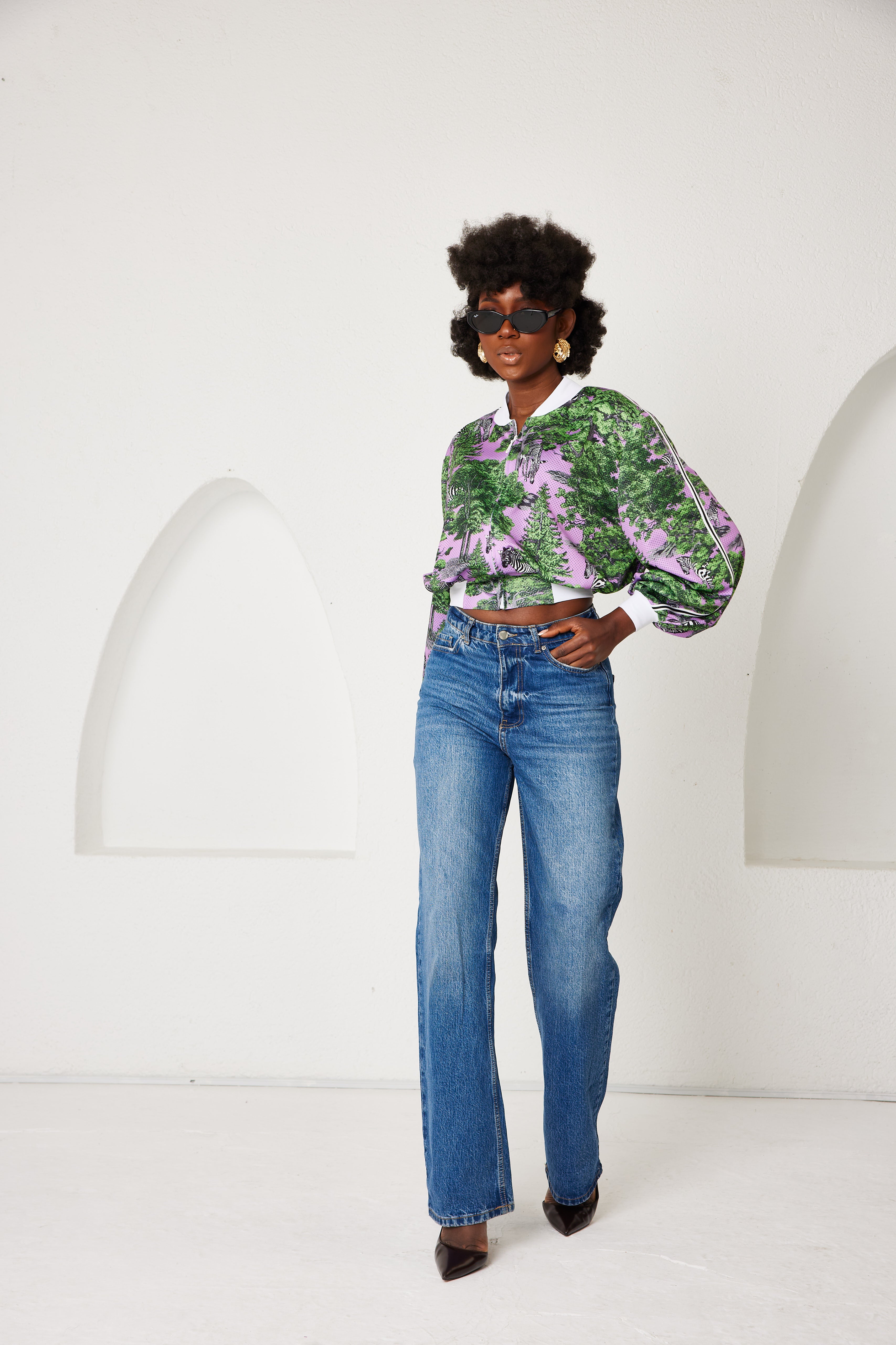 Bomber Jacket- Sportline Dream Safari- Lavender