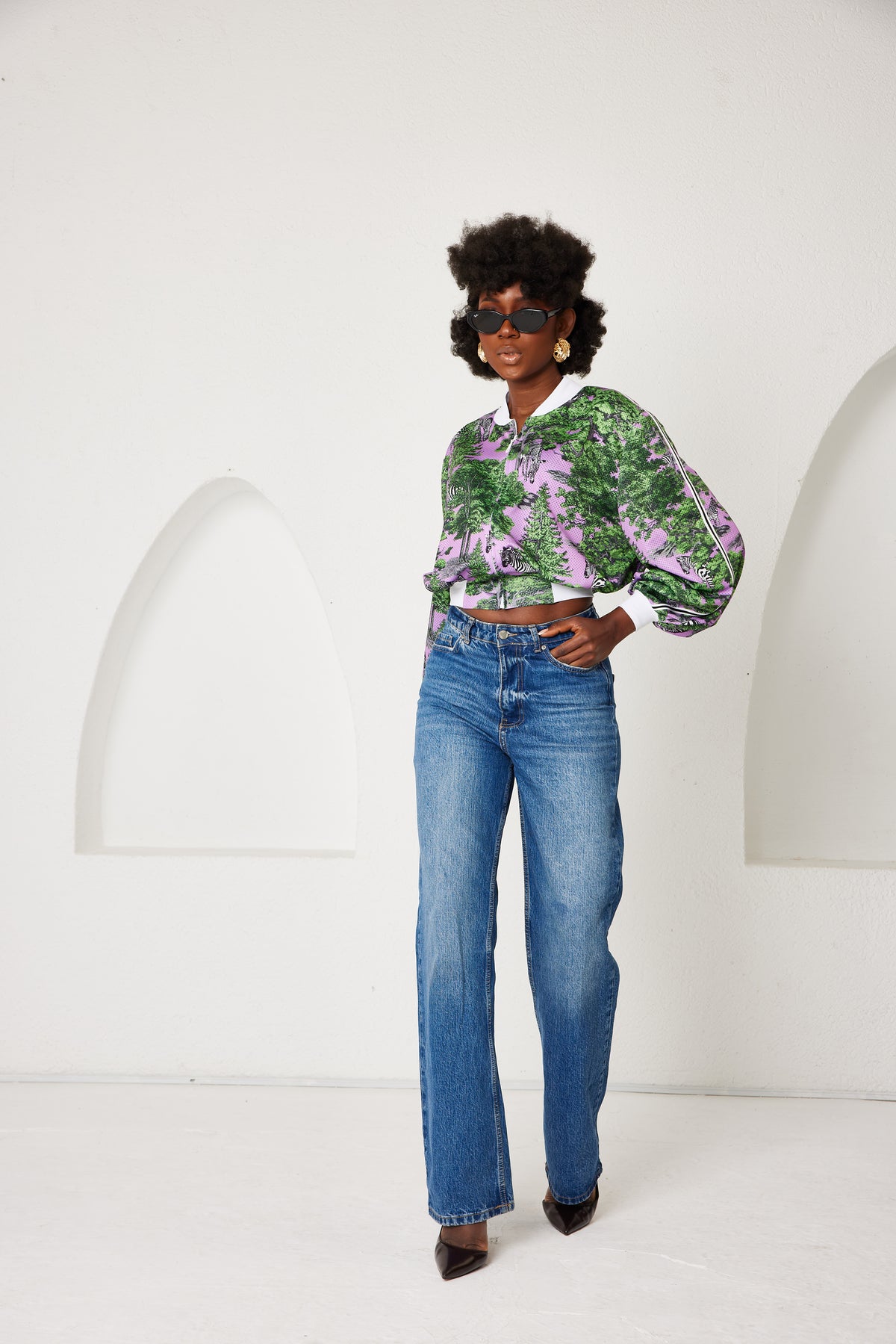 Bomber Jacket- Sportline Dream Safari- Lavender