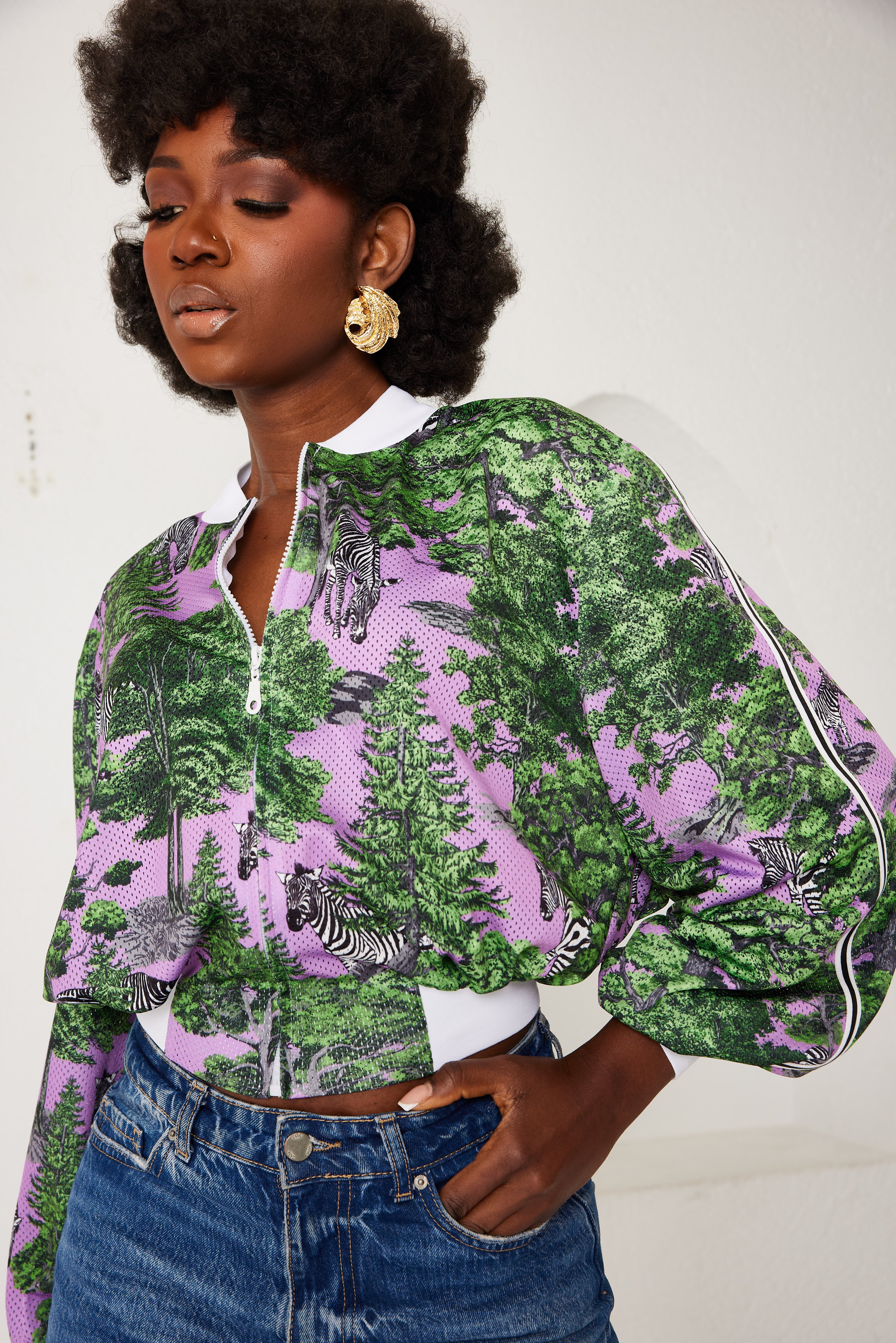 Bomber Jacket- Sportline Dream Safari- Lavender