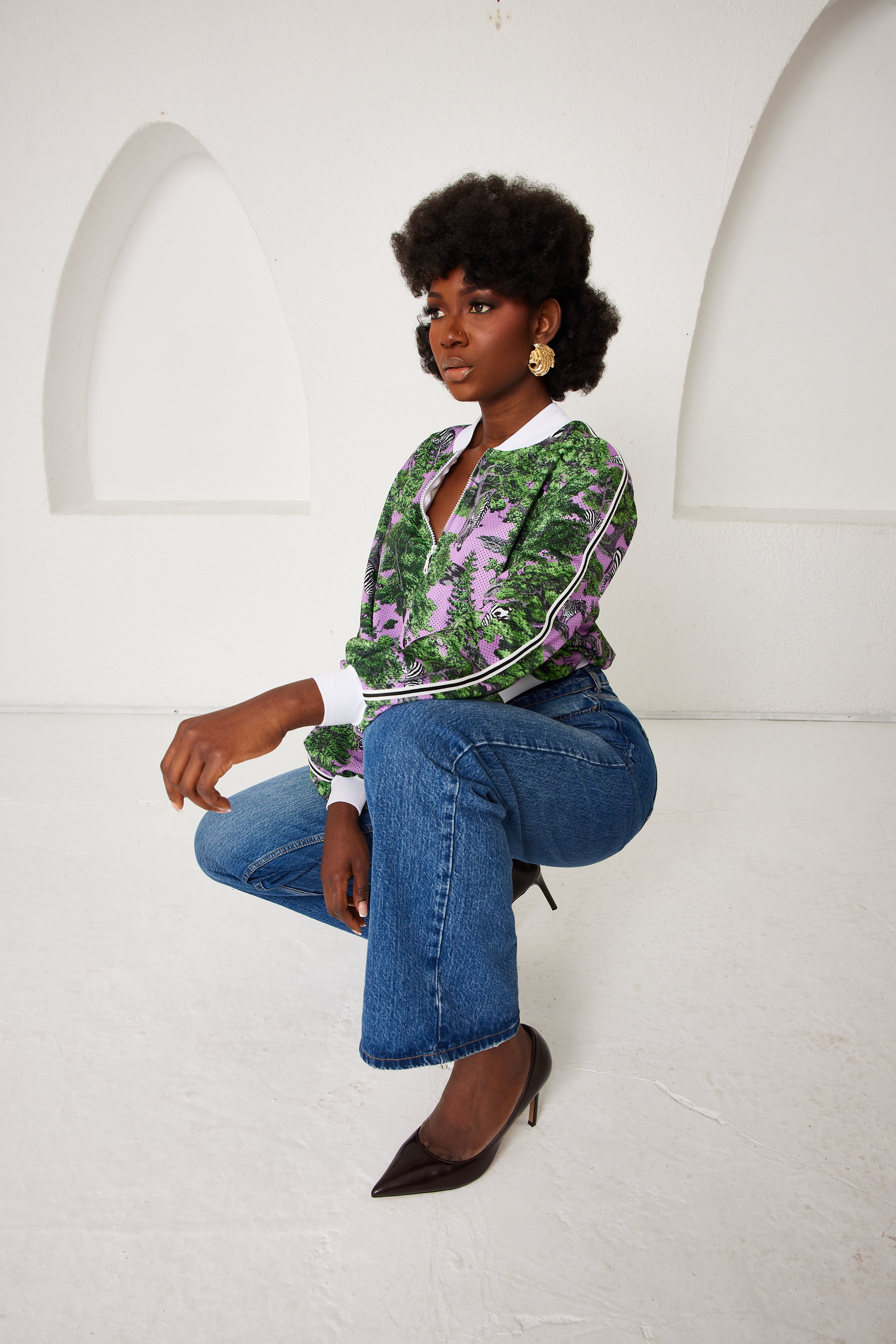 Bomber Jacket- Sportline Dream Safari- Lavender