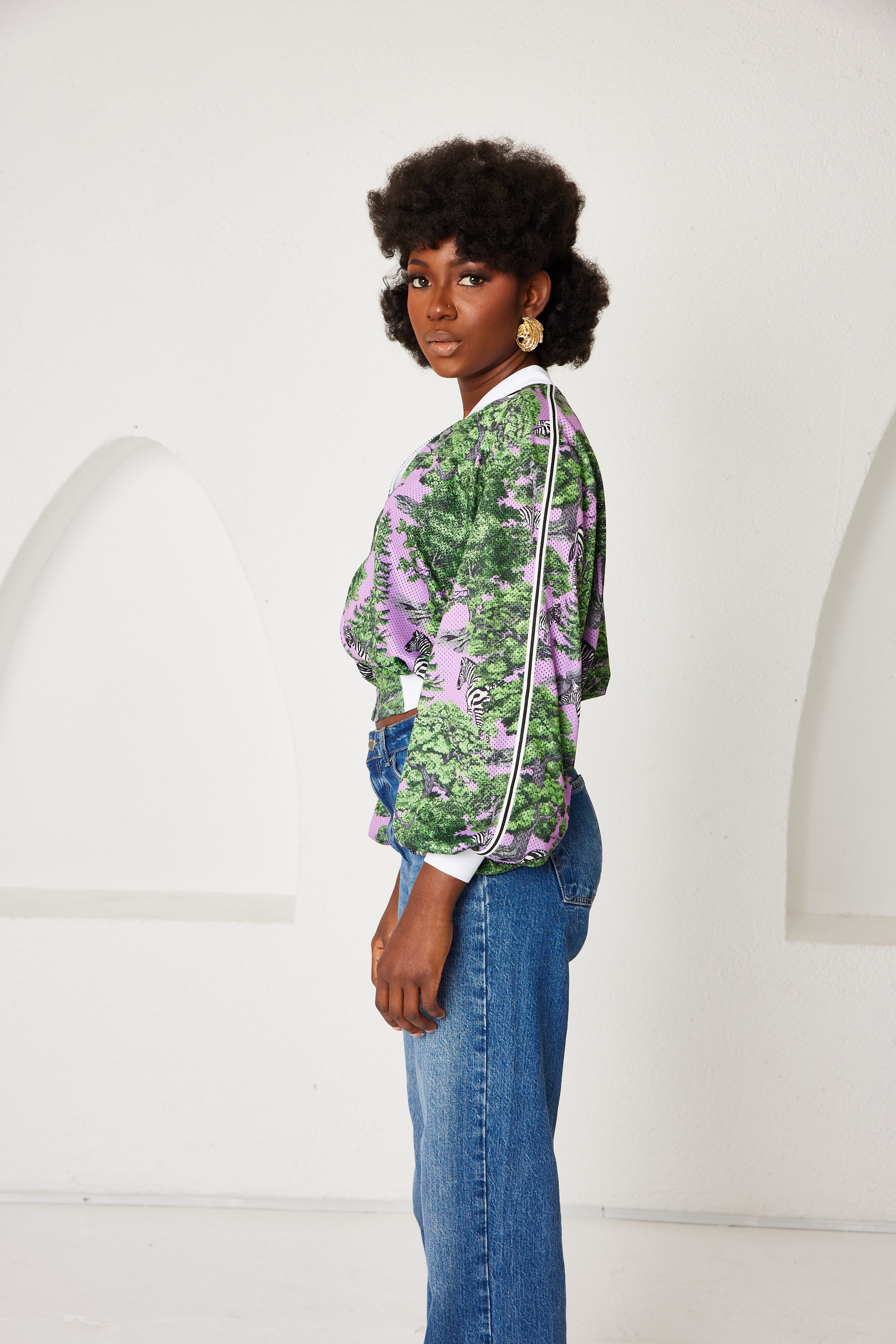 Bomber Jacket- Sportline Dream Safari- Lavender